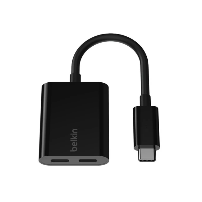 Belkin Rockstar 60W USB-C Audio + Charge Adapter - Black