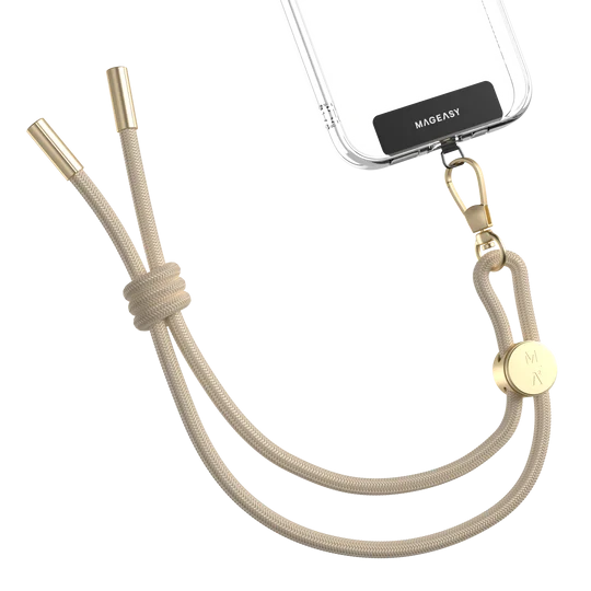 MagEasy Wrist Strap+Strap Card 6mm For Iphone - Beige