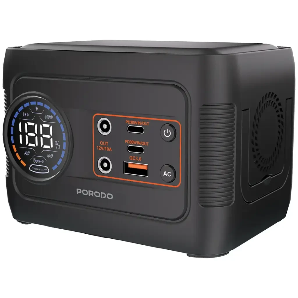 Porodo 150W ForceBase - Portable Power Station (PDD150) Gray/Black