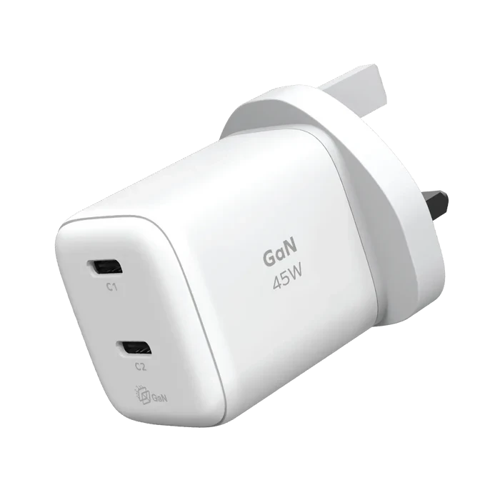 Momax 1-Charge 45W 2-Port GaN Charger (UM81UK) White