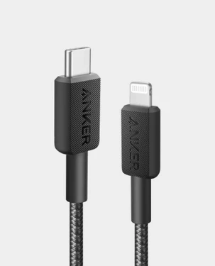 Anker 322 USB-C to Lightning Cable Braided 3ft (A81B5H11) -Black