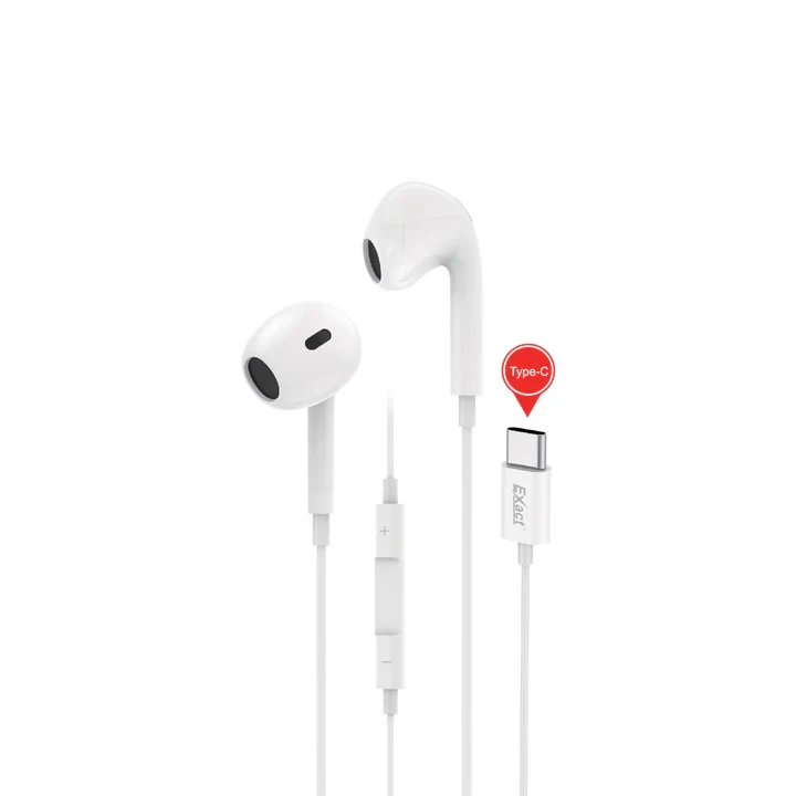 Exact Type-C True Sound Earphone (EX-1066) White