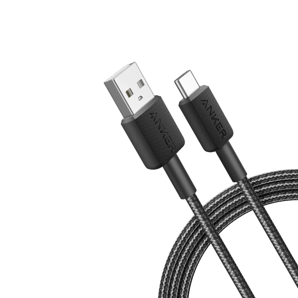 Anker 322 USB-A to USB-C Braided Cable 3FT (A81H5H11) - -Black