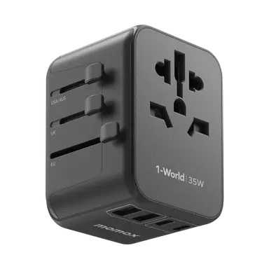 Momax Premium 35W Travel Adaptor - Black