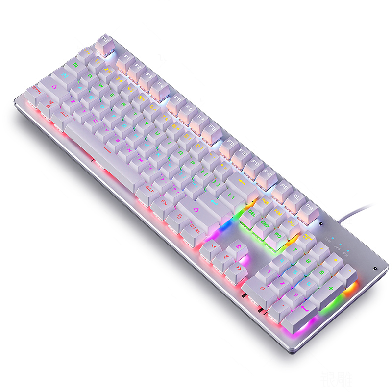 LEAVEN Gaming USB Wired Mechanical Keyboard Ã¢â‚¬â€œ White