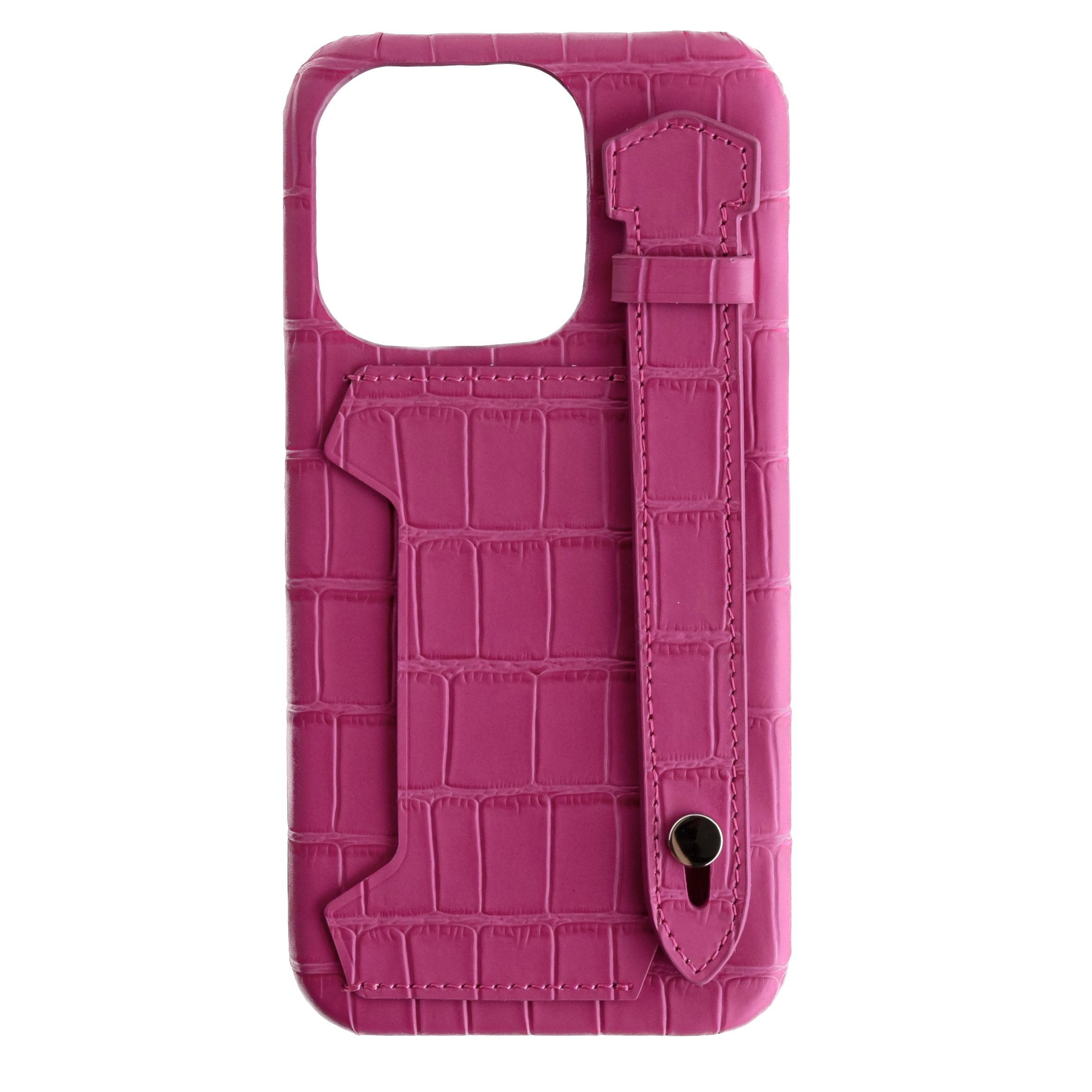 Qatari Cases Crocodile Case For iPhone 14 Pro - Pink