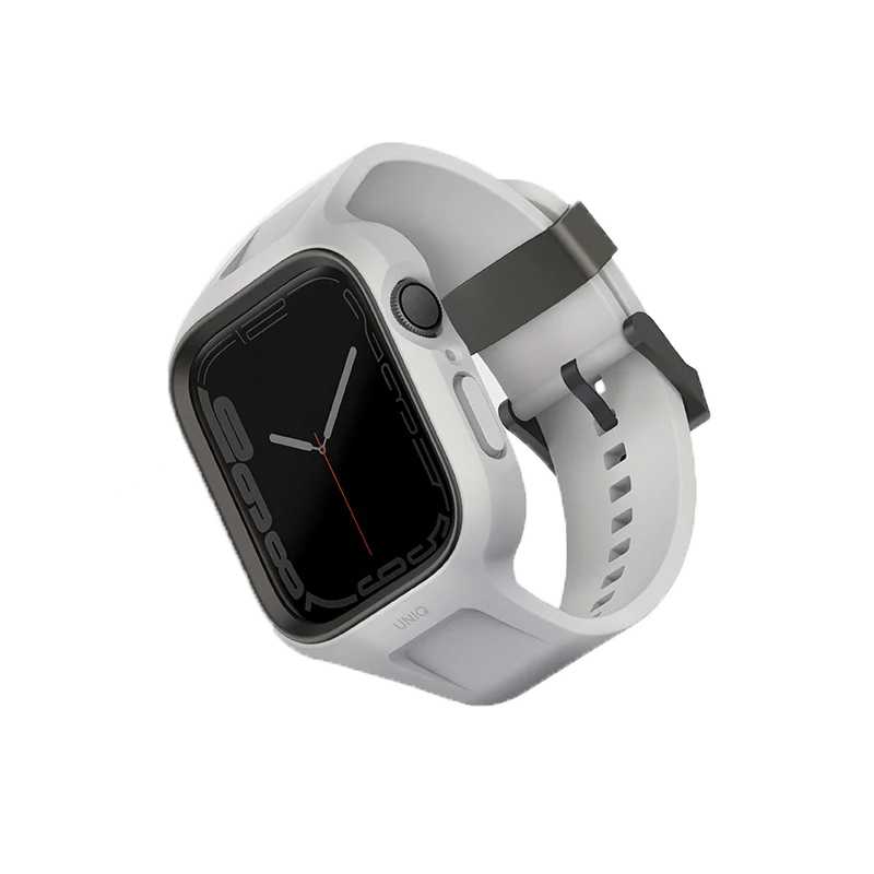 Uniq Monos 2-in-1 Strap With Hybrid Case for Apple Watch 44/45mm - Chalk Grey