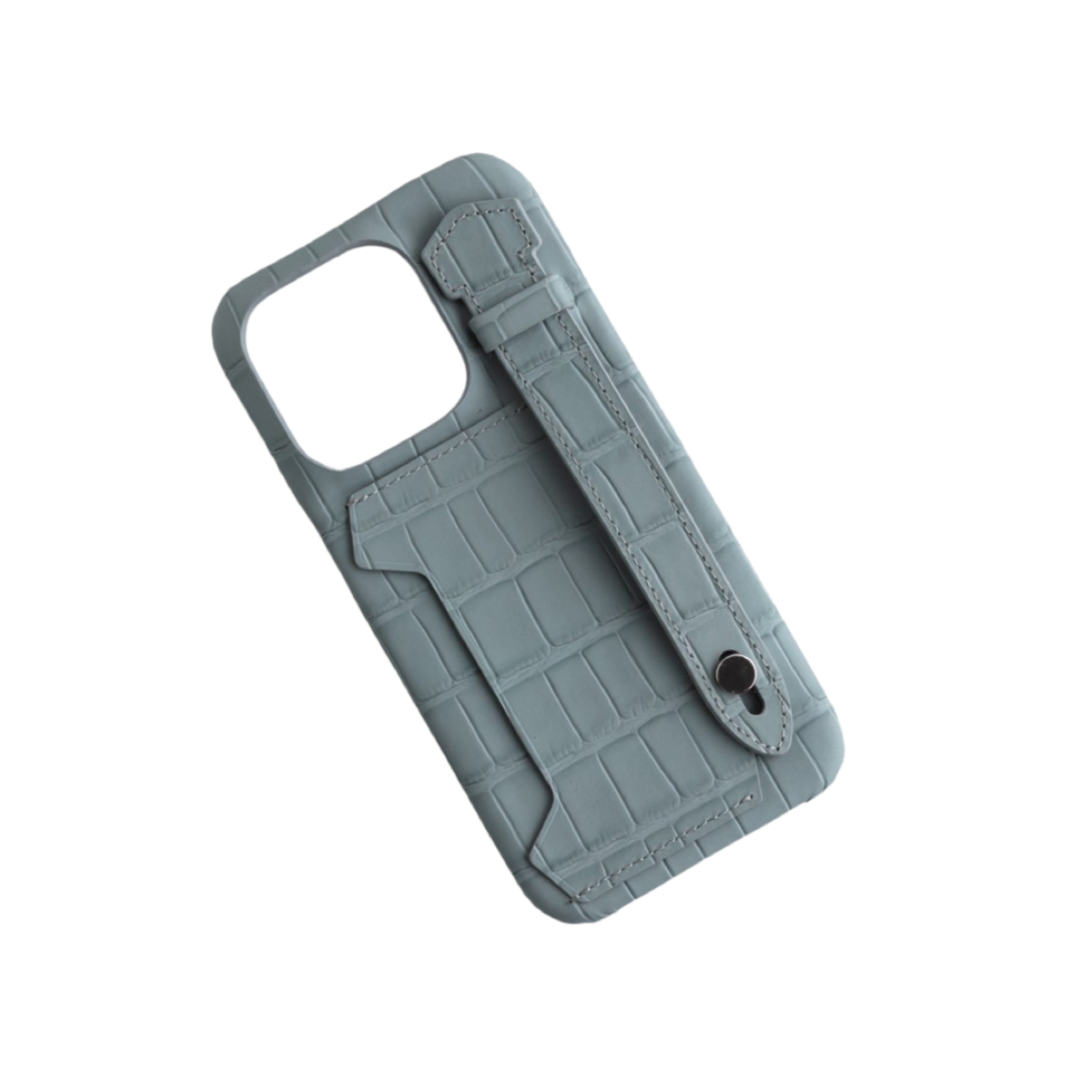 Qatari Cases Crocodile Case For iPhone 15 Pro Max - Gray