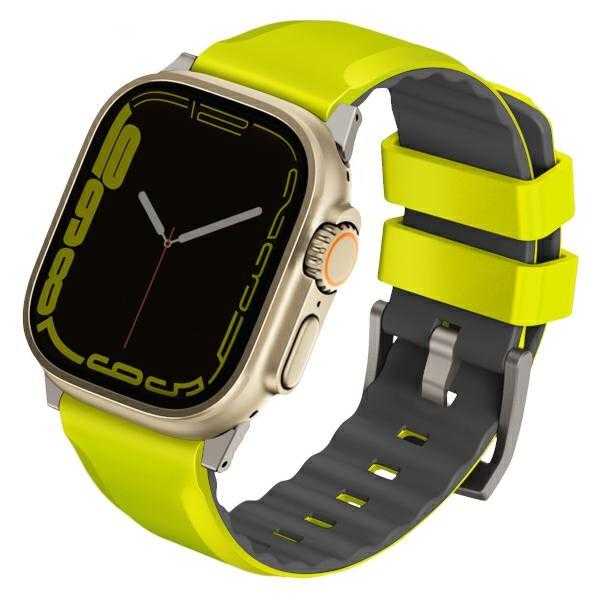 UNIQ Linus Airosoft Silicone Strap for Apple Watch 42/44/45/49mm - Lime Green