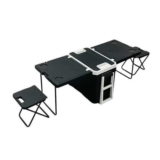 Cooler Box With Table and Chairs 32L - Black