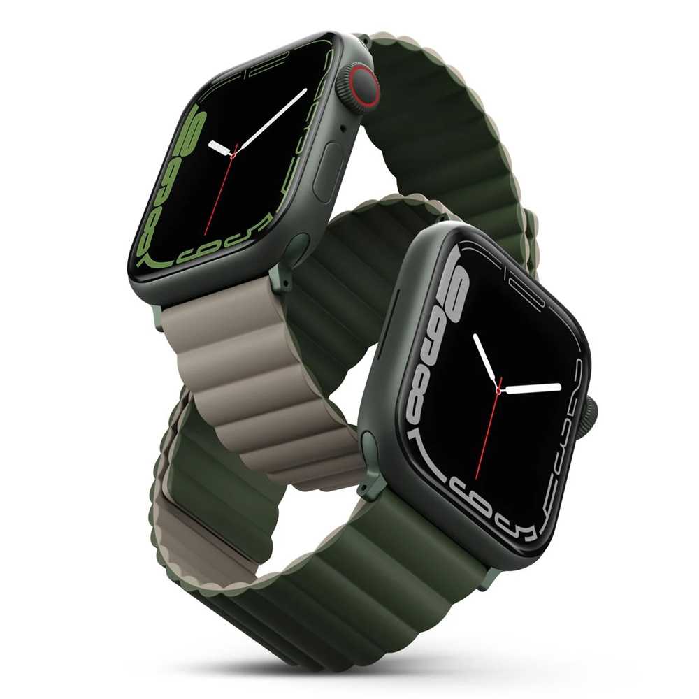 UNIQ Revix Apple Watch Silicon Strap 38mm & 40mm & 41mm - Green/Gray