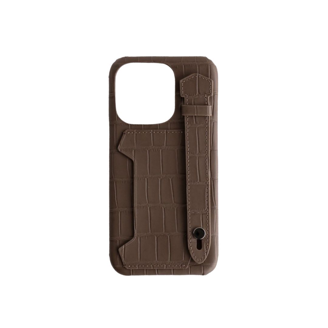 Qatari Cases Crocodile Case For iPhone 13 Pro Max - Brown