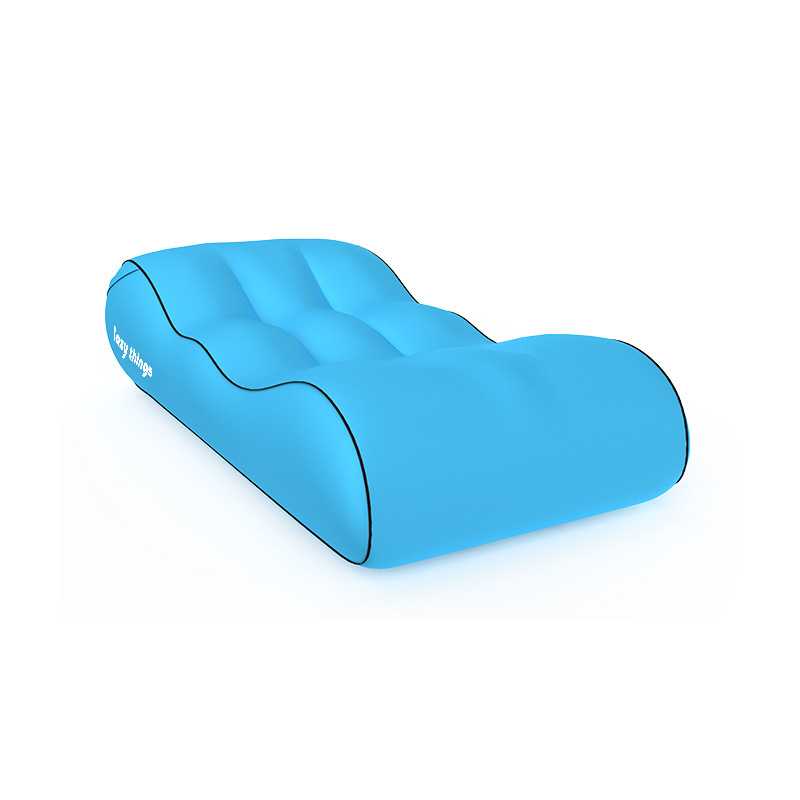 Portable Foldable & Inflatable Travel Bed - Light Blue