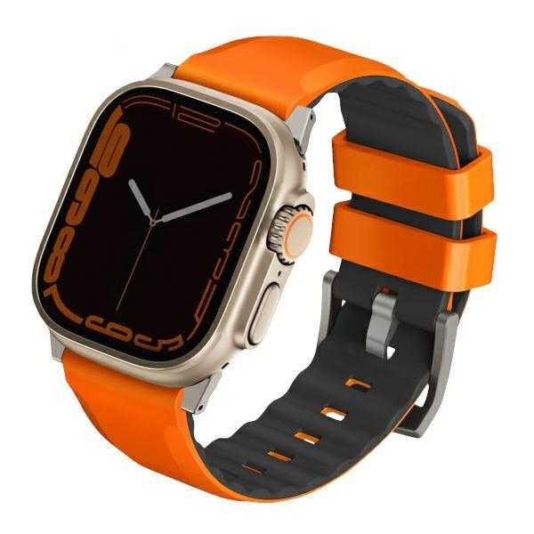 UNIQ Linus Airosoft Silicone Strap for Apple Watch 42/44/45/49mm - Orange