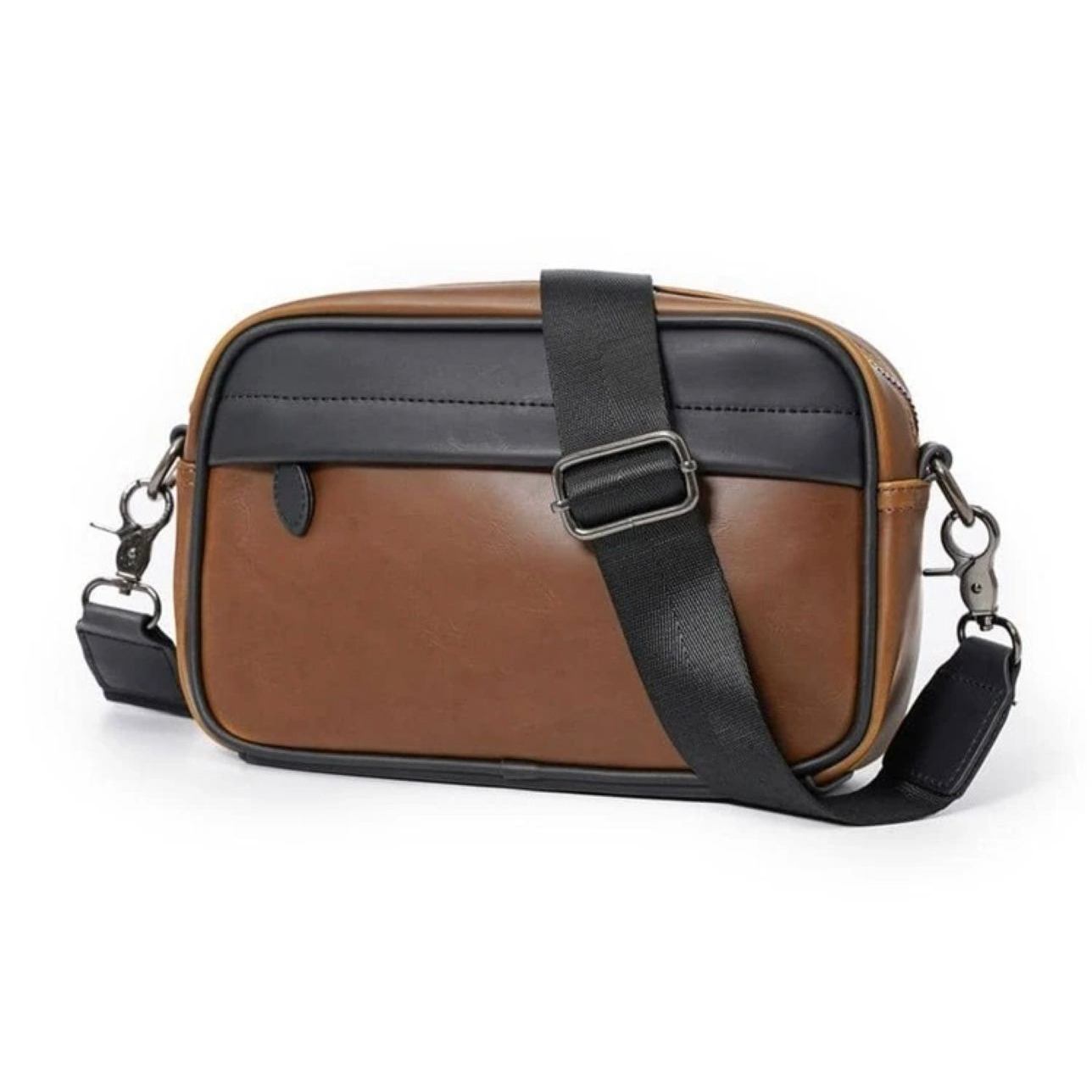 Leather Shoulder Bag - Brown