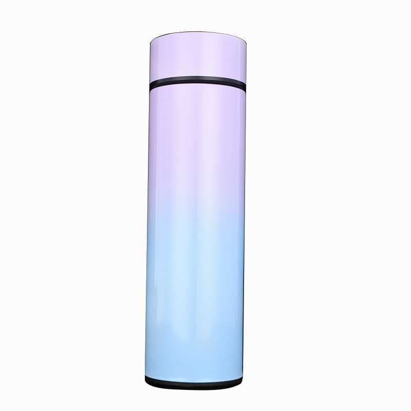 Stainless Steal Digital Display Bottle / 500ML Ã¢â‚¬â€œ Purple Half Blue