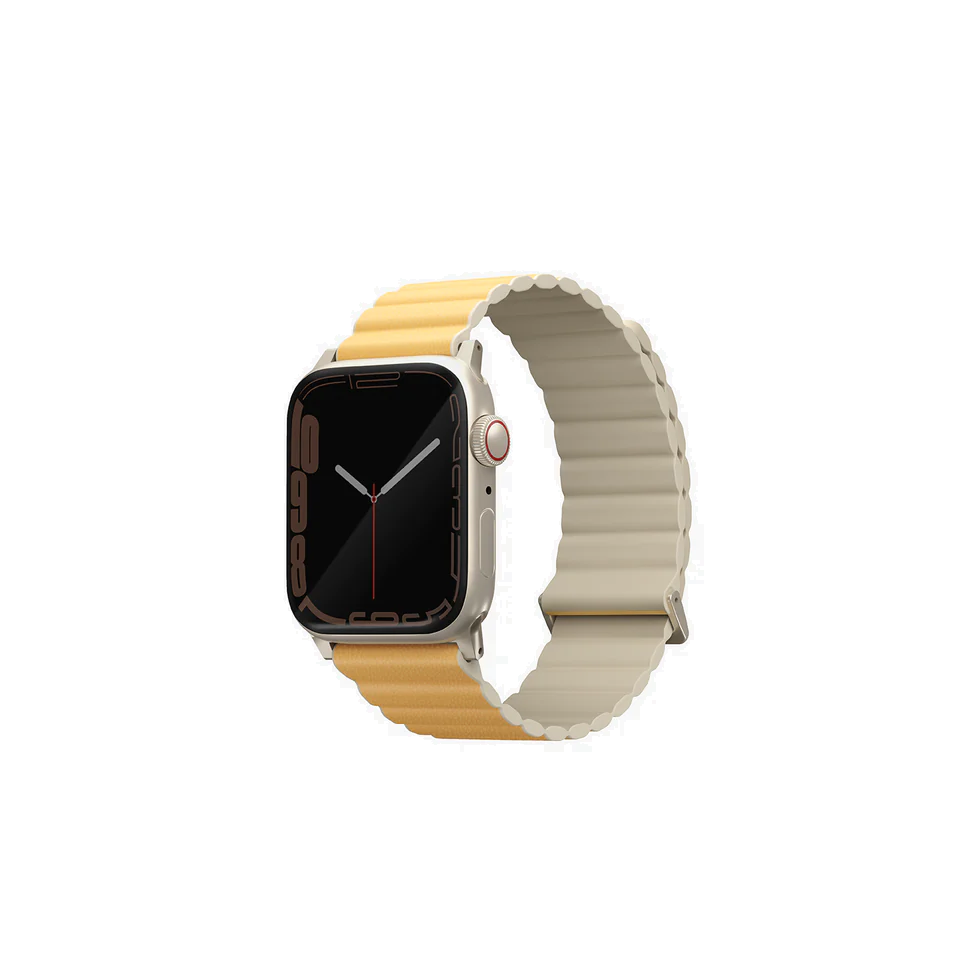 UNIQ Revix Premium Edition Reversible Magnetic Apple Watch Strap 41/40/38MM - Canary Yellow / Ivory