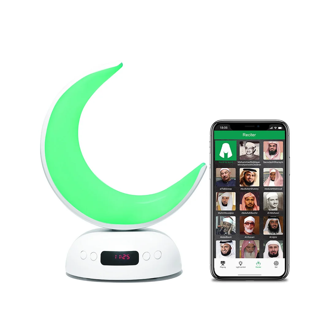 Equantu Smart Colorful Moon Lamp Qur`an & Azan Speaker