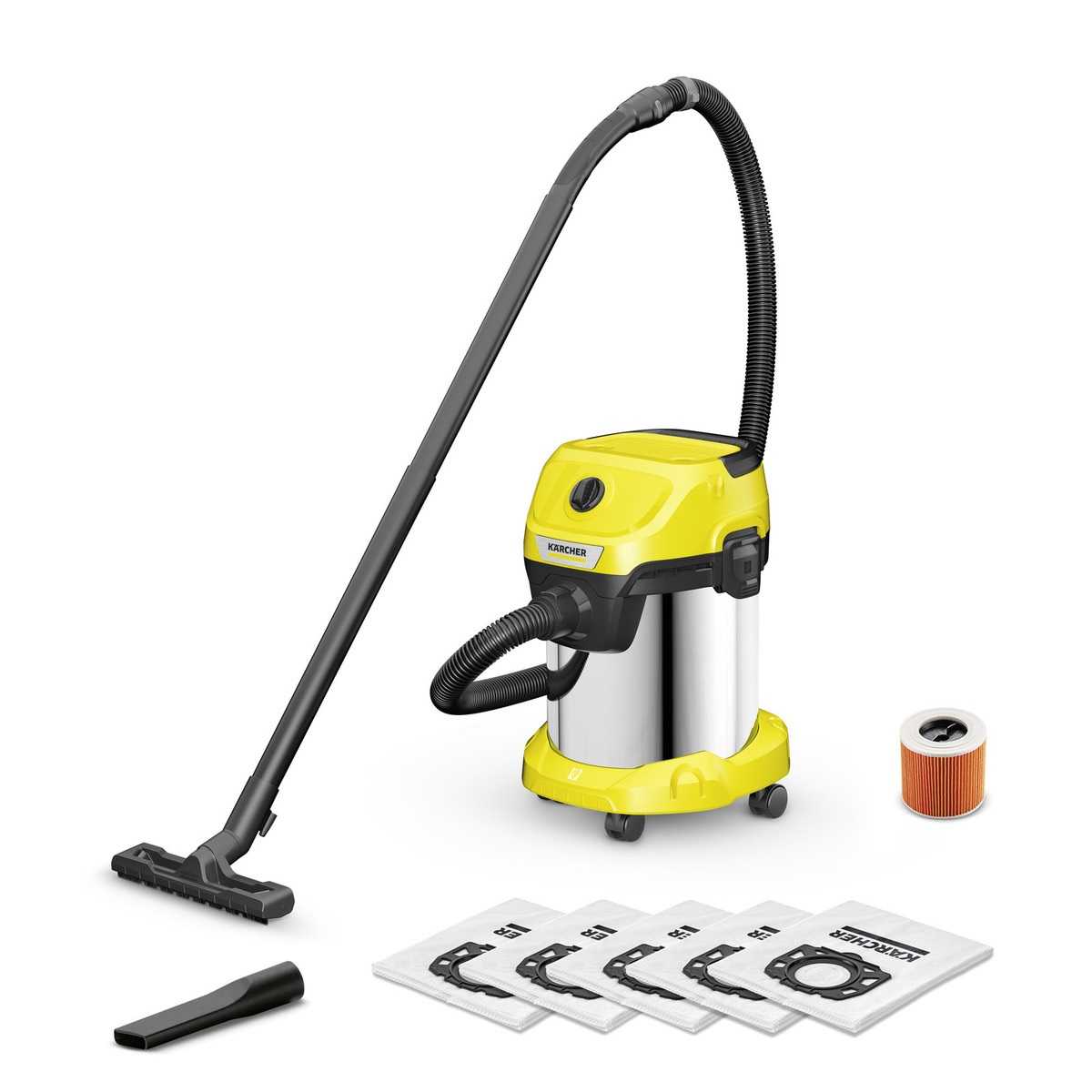 Karcher Stainless Steel Wet And Dry Vacuum Cleaner WD 3 S