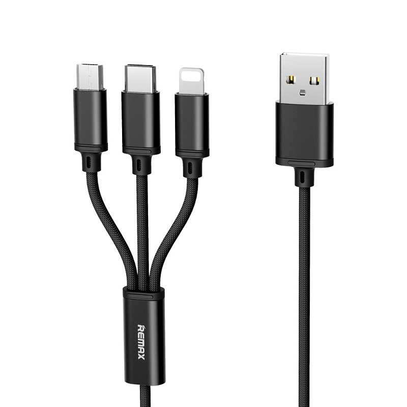 REMAX Gition Series 3 in 1 Charging Cable 1.15M Ã¢â‚¬â€œ Black