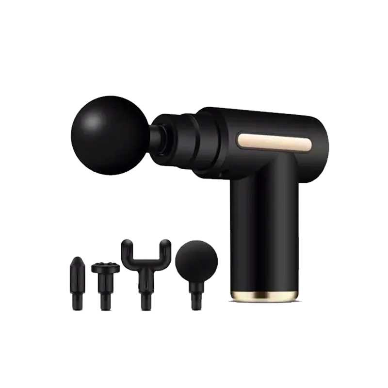 LCD Cordless Rechargeable Mini Muscle Massage Gun Ã¢â‚¬â€œ Black