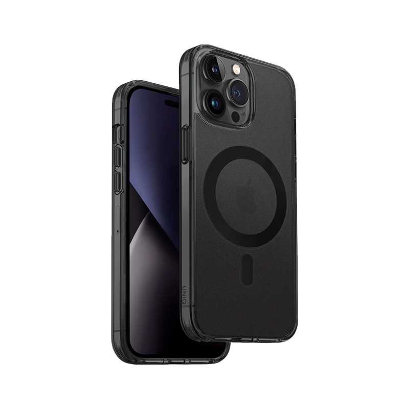 UNIQ Xtreme MagClick Magnetic Charging Compatible Case For iPhone 14 Pro Max - Charcoal