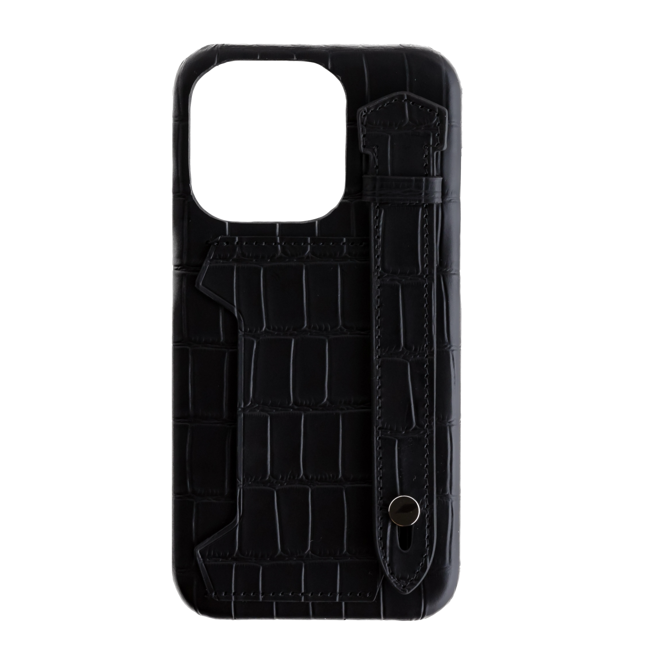 Qatari Cases Crocodile Case For iPhone 14 Pro - Black