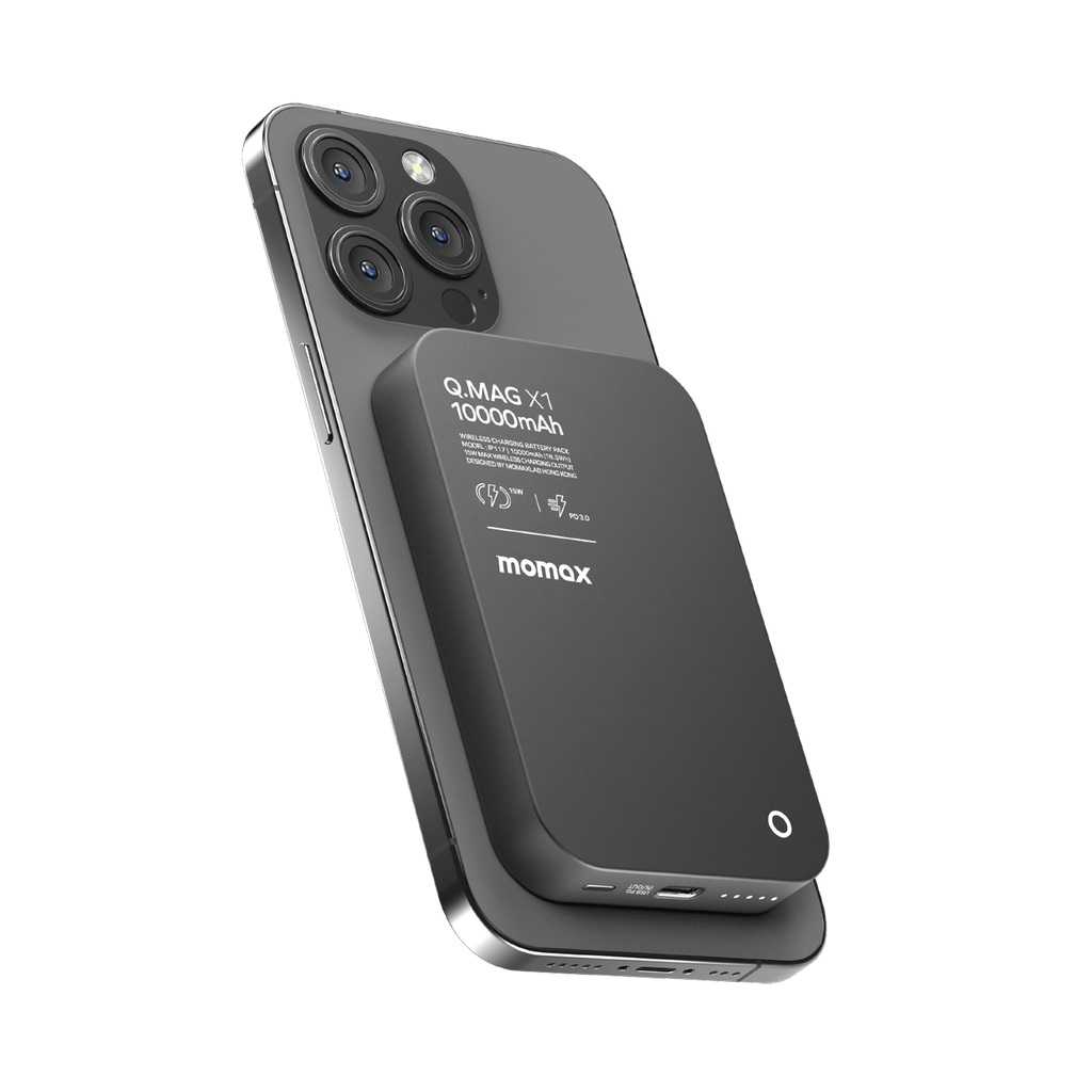 Momax Q.MAG X1 10000mAh 15W MagSafe Wireless Power Bank - Black