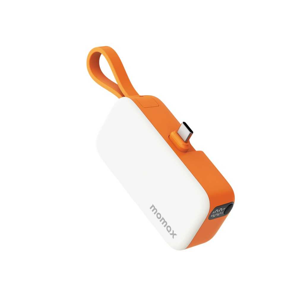 Momax 1-Power Mini 5000mAh 3IN1 Power Bank With Type-C Plug - Orange