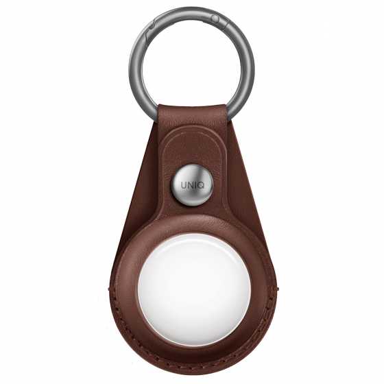 Uniq Domus Leatherette AirTag Case - Brown