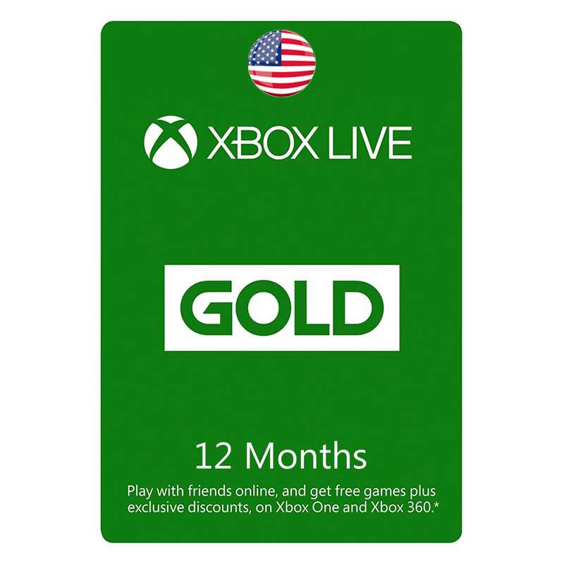 XBOX US / 12 Months Gold Membership Digital Card