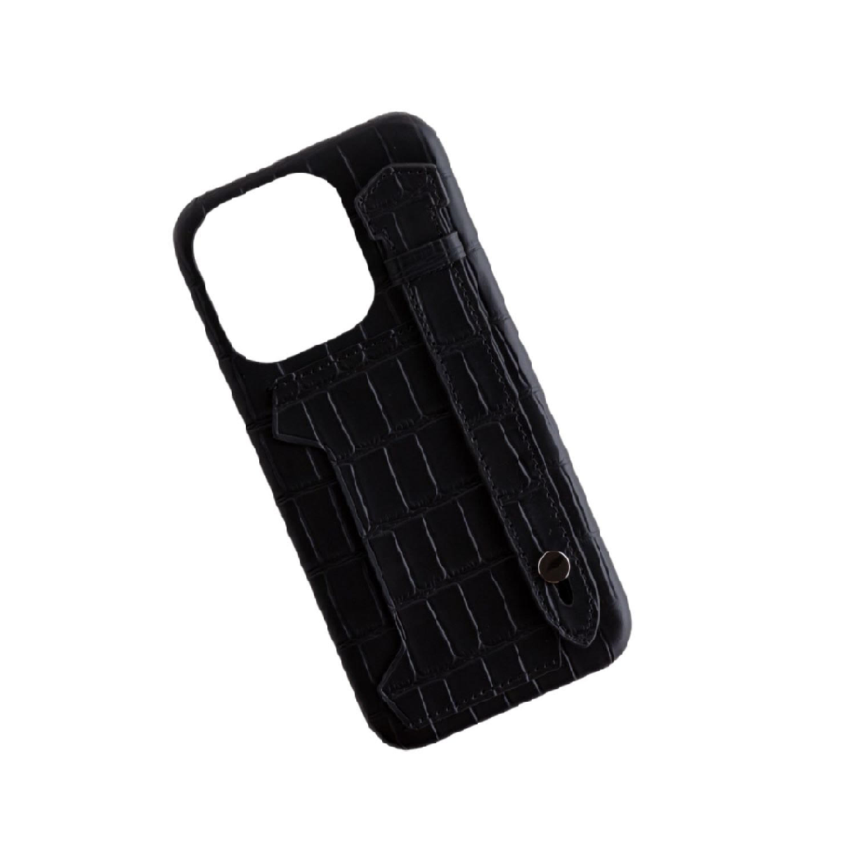 Qatari Cases Crocodile Case For iPhone 15 Pro Max - Black