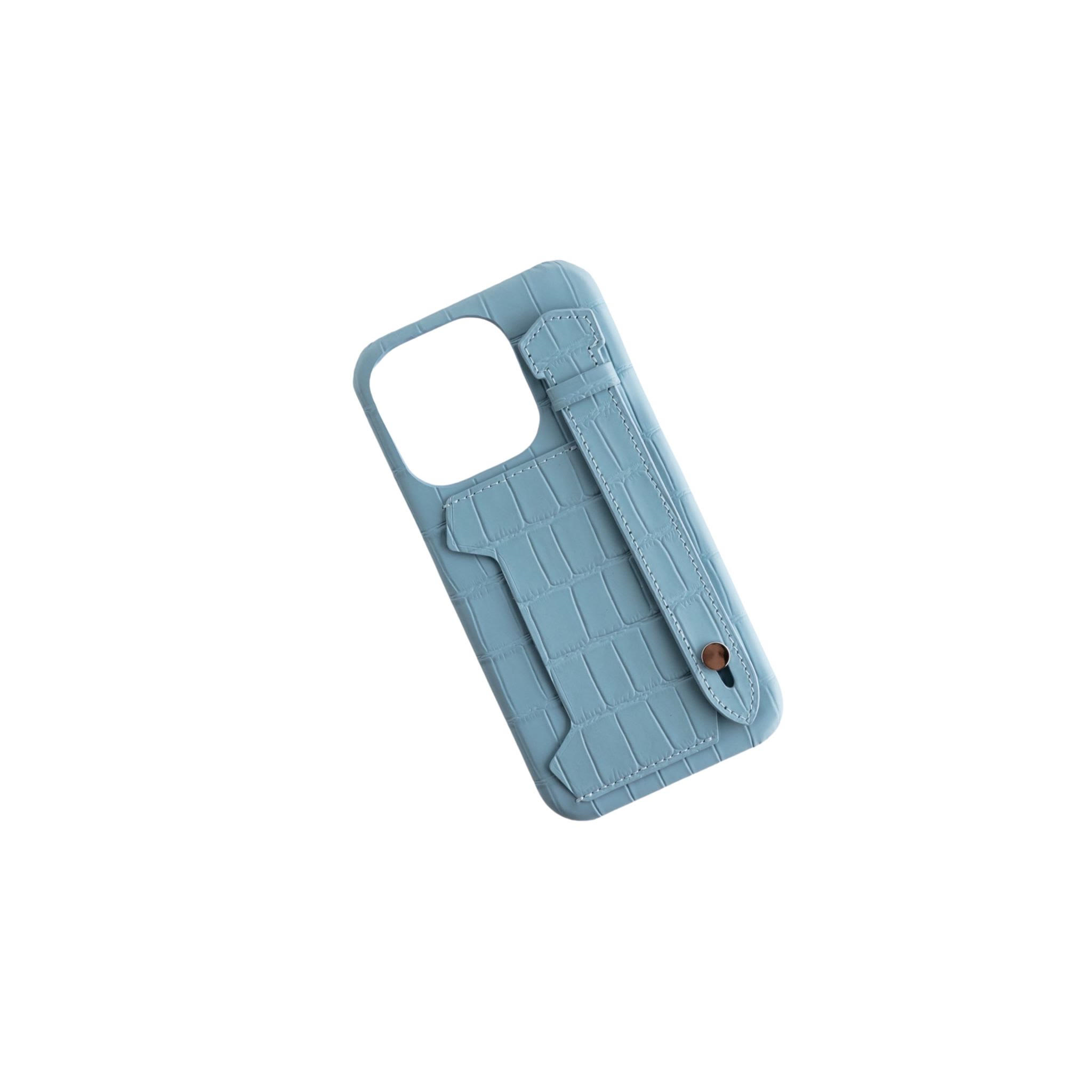 Qatari Cases Crocodile Case For iPhone 13 Pro - Light Blue