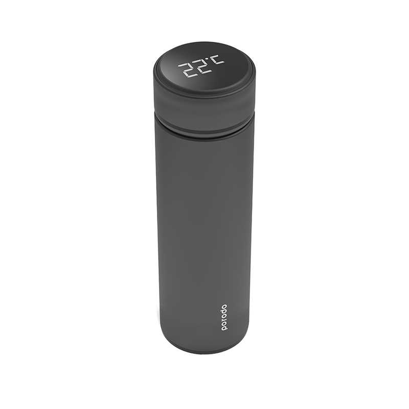 Porodo Smart Water Bottle With Temperature Indicator 500ML - Black