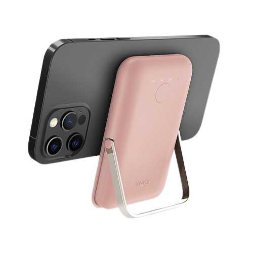 Uniq Hoveo Magnetic Wireless Power Bank With Viewing Stand - Blush