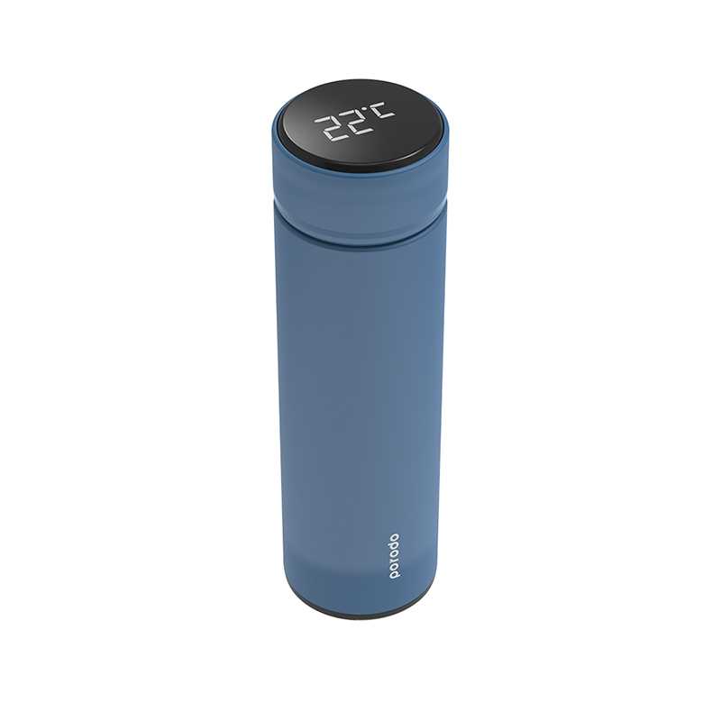 Porodo Smart Water Bottle With Temperature Indicator 500ML - Blue