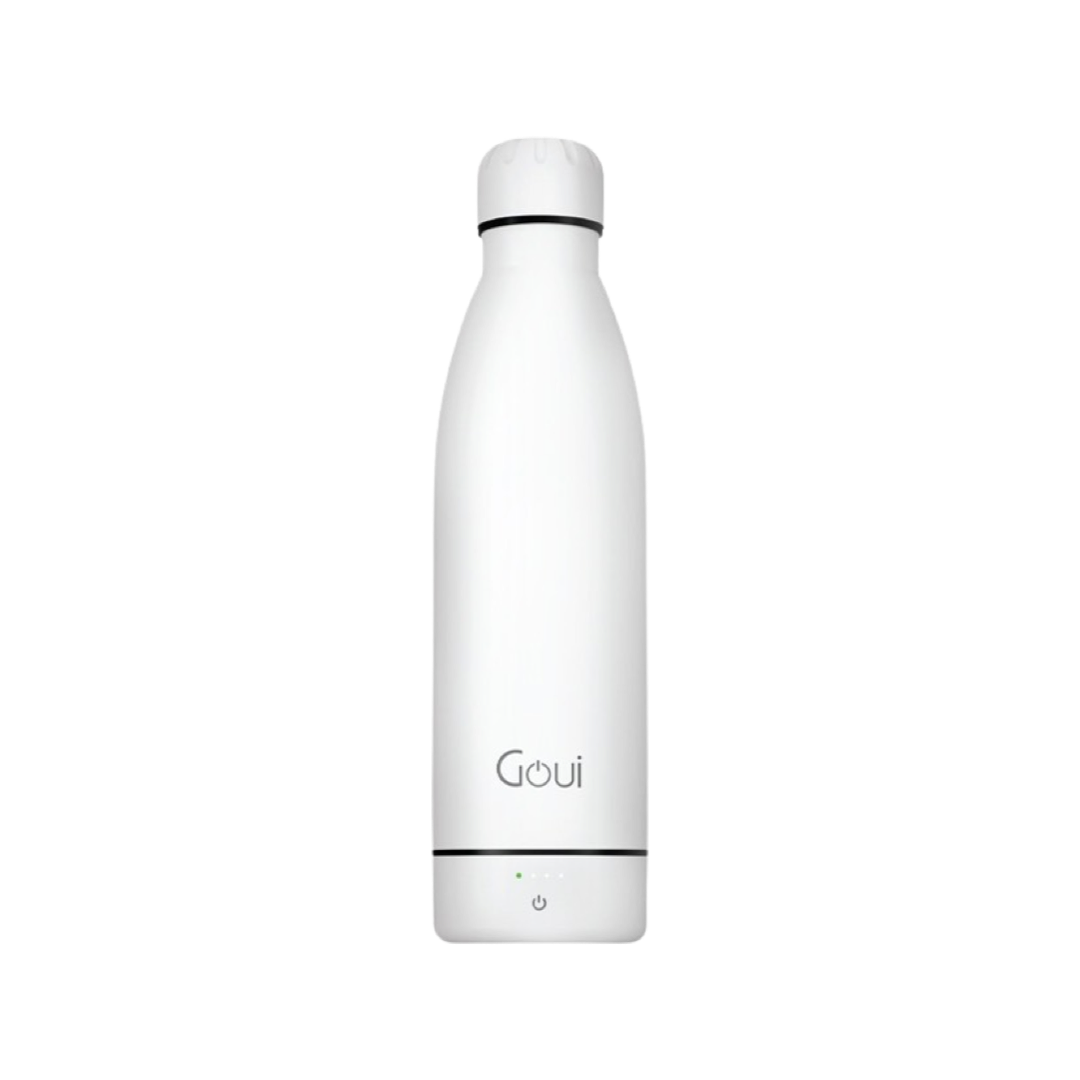 Goui LOCH Smart Bottle 420ML With 6000mAh Power Bank + Wireless Charger - White