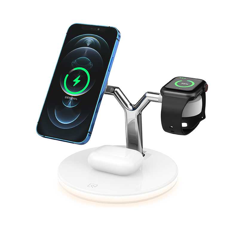 3in1 Wireless Charging Station For iPhone 12 Ã¢â‚¬â€œ Black