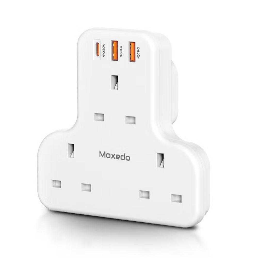 Moxedo 6 In 1 UK-Plug Power Extension Adapter 