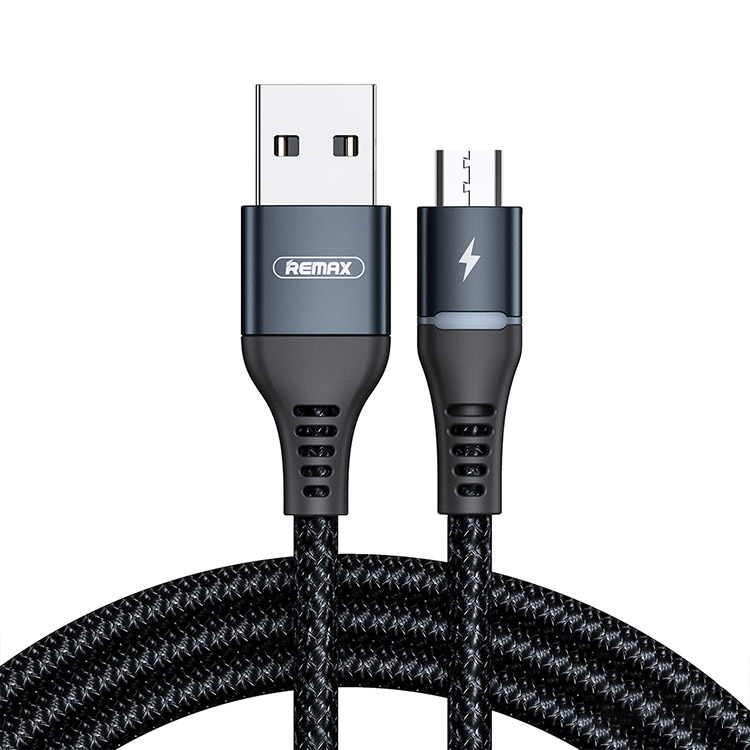 REMAX Colorful Light USB To Micro Charging Cable Ã¢â‚¬â€œ 1M Ã¢â‚¬â€œ Black