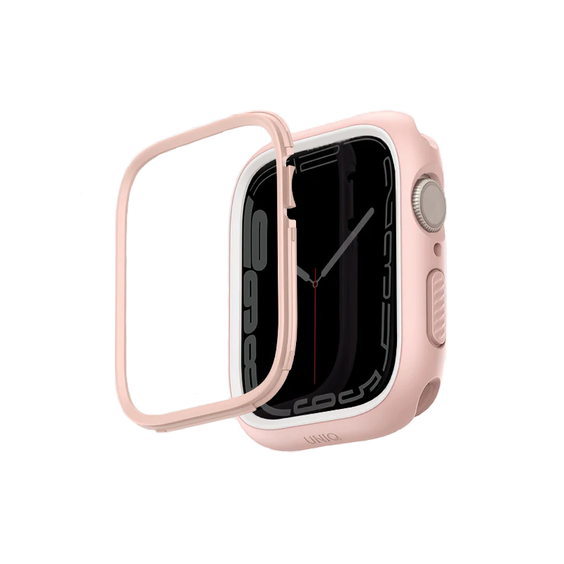 Uniq Moduo Case with Interchangeable PC Bezel for Apple Watch 40/41mm - Pink & White