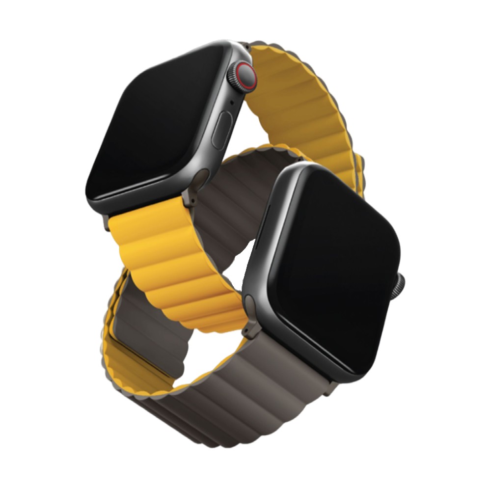 UNIQ Revix Apple Watch Silicon Strap 42mm44mm45mm & 49mm - Mustard/Khaki