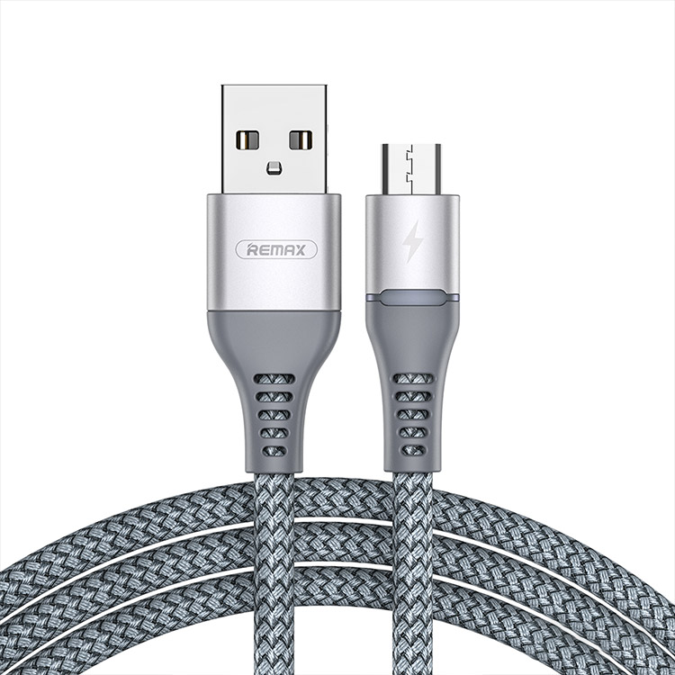 REMAX Colorful Light USB To Micro Charging Cable Ã¢â‚¬â€œ 1M Ã¢â‚¬â€œ Silver