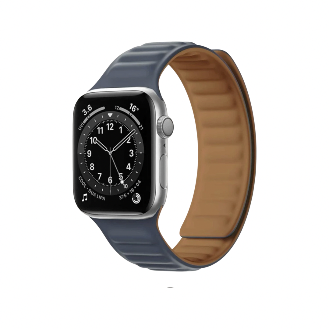 Apple Watch Silicon Magnet Strap 42mm & 44mm & 45mm - Navy Blue