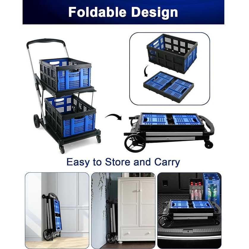 Bolt Portable Foldable Shopping Cart