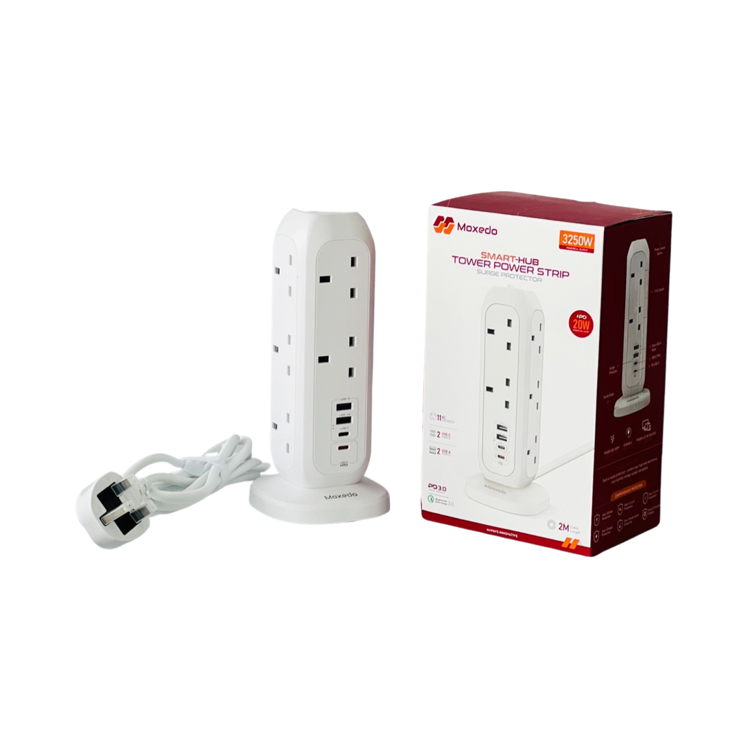 Moxedo 15 In 1 Smart-Hub Tower Power Strip