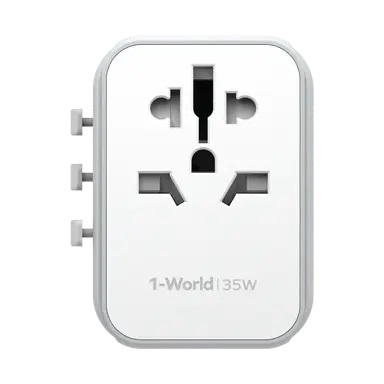 Momax Premium 35W Travel Adaptor - White