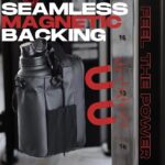 Magnetic Water Bottle Holder Gym Sling Bag - Black