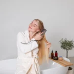 Porodo Electric Heated Hair Straightener Brush (LFS166) Black