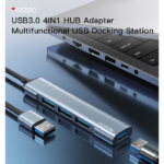 Yesido Hub Adapter 4-in-1 Multifunctional USB-A Docking Station - HB18